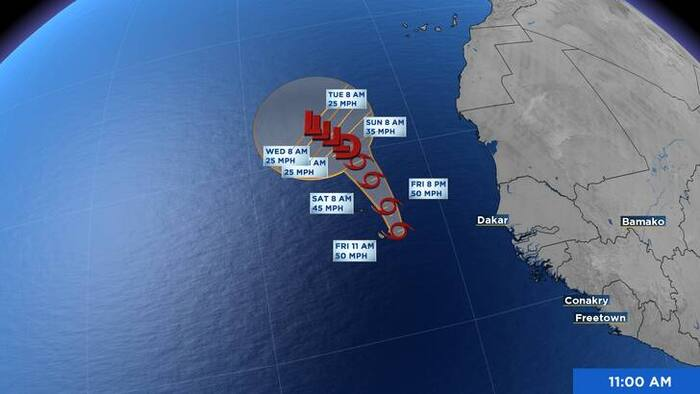 Gonzalo Strengthens As Gusty Winds Spread Across The Cabo Verde Islands Image