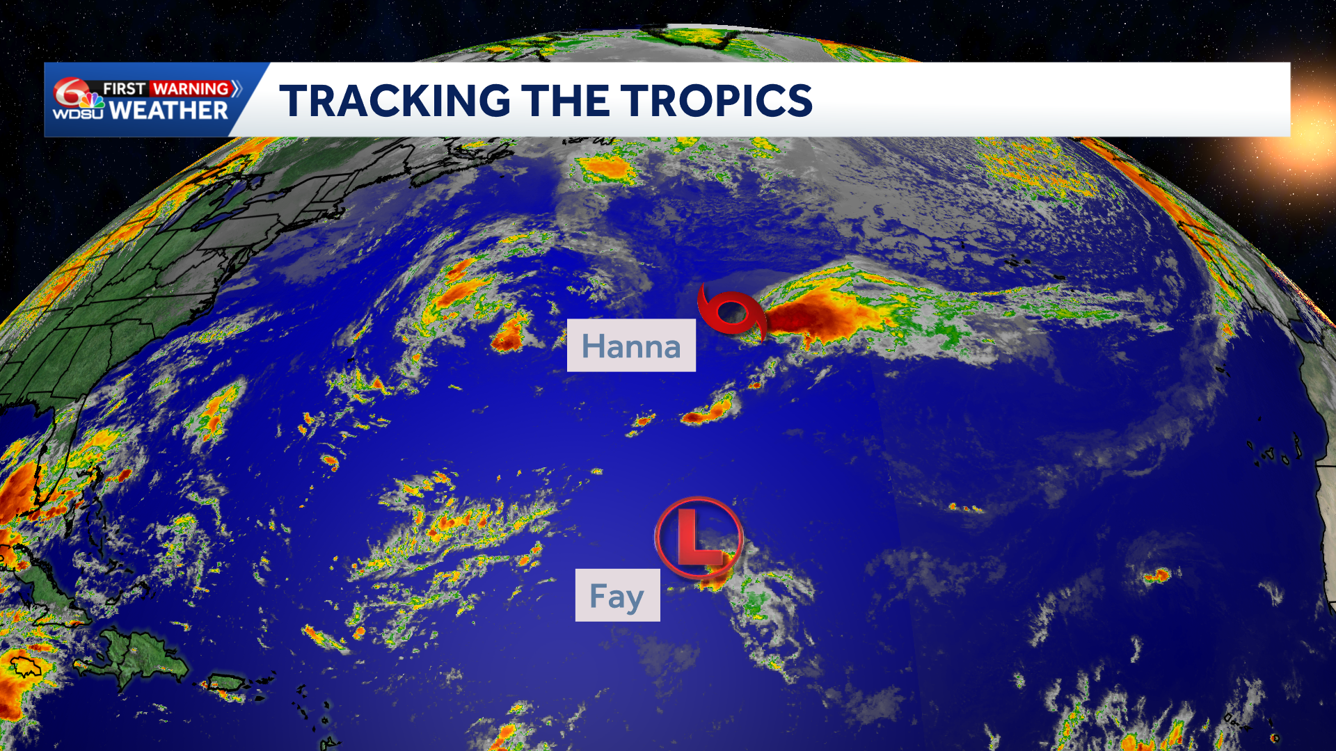 Tracking Tropical Storm Hanna in the Atlantic Image