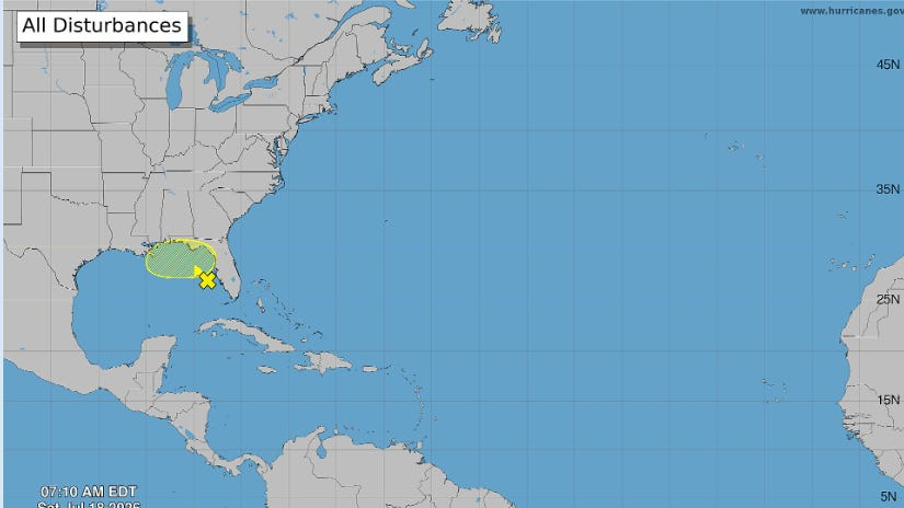 Hurricane Center tracking Invest 91L. Heavy rain possible for Florida Image