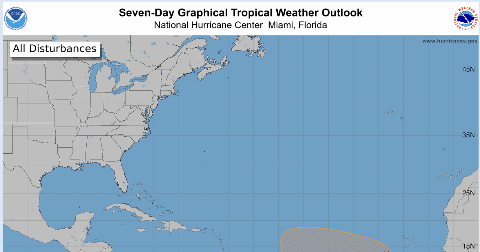 As Invest 95L dissipates, NHC forecasters watch Atlantic disturbance with chances to develop Image