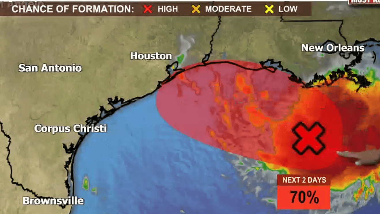 'Invest 97L' is organizing in the Gulf, but the Texas impact zone is narrowing Image