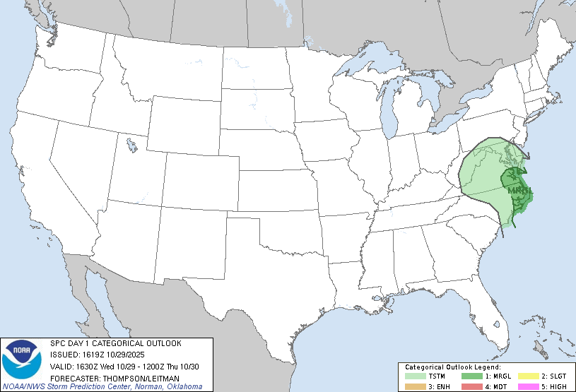 Today's Tornado Risk Today's Tornado Risk