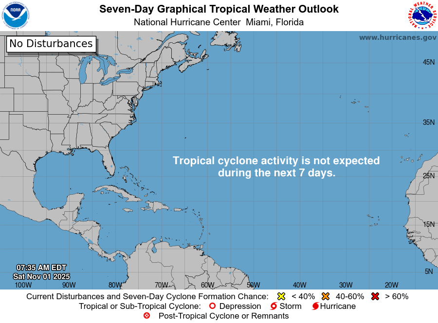 7 Day Tropical Weather Outlook 7 Day Tropical Weather Outlook